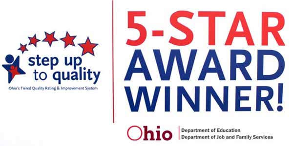 Dayton Ohio daycare 5 star step up to quality award winner